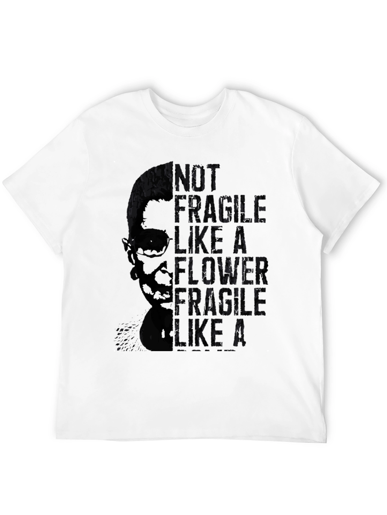 Camiseta Negra RBG No Frágil Como una Flor