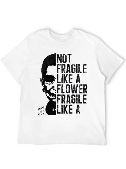 Camiseta Negra RBG No Frágil Como una Flor
