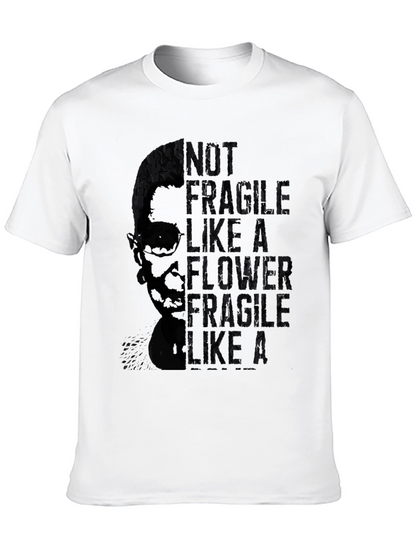 Camiseta Negra RBG No Frágil Como una Flor