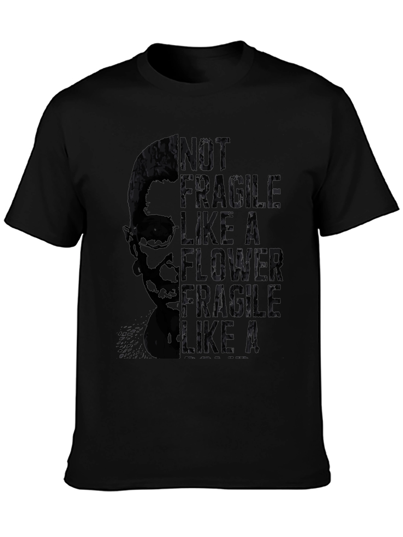 Camiseta Negra RBG No Frágil Como una Flor