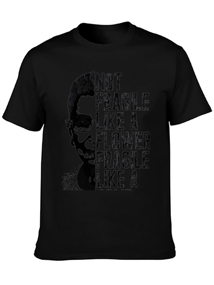 Camiseta Negra RBG No Frágil Como una Flor