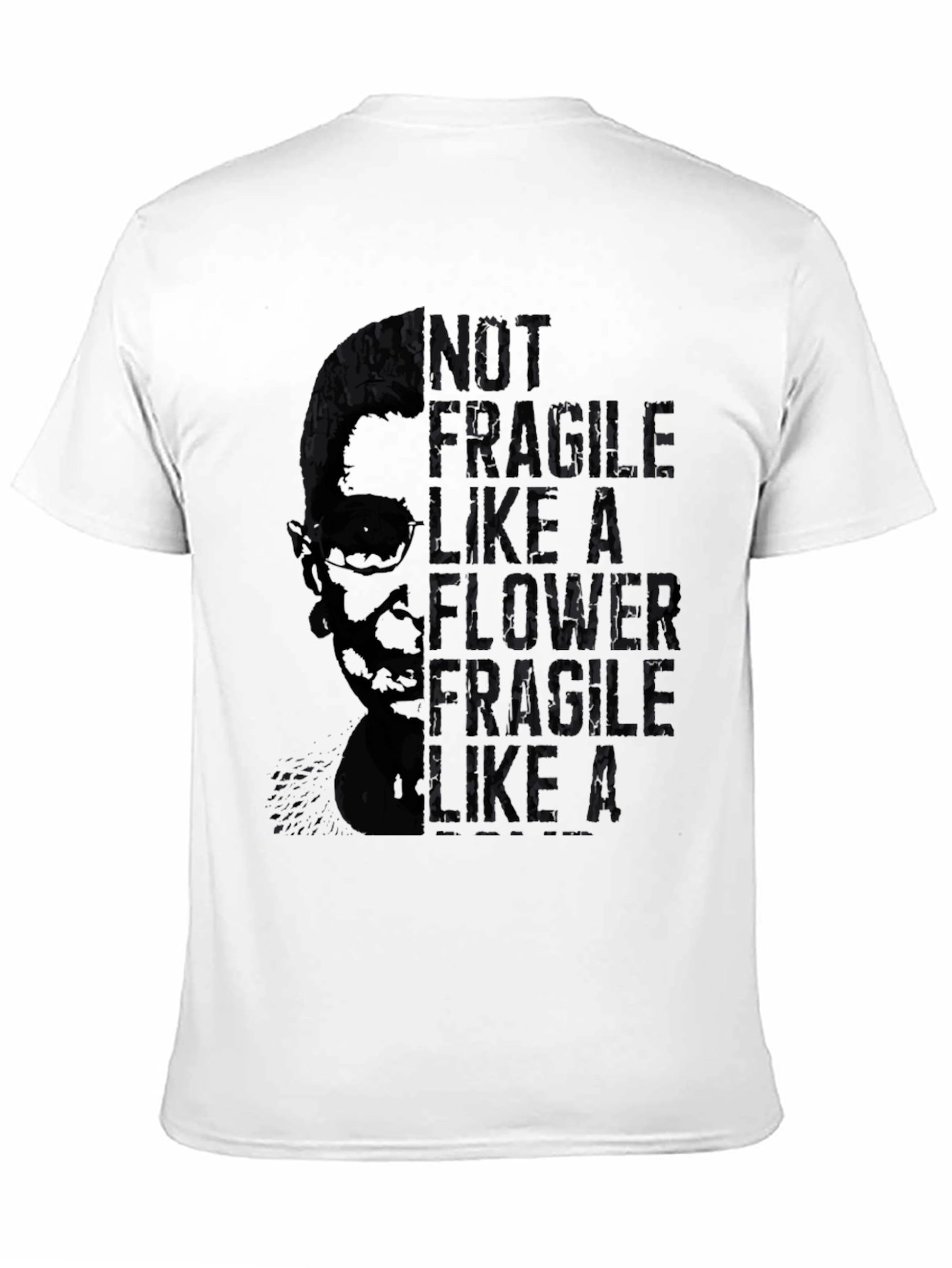 Camiseta Negra RBG No Frágil Como una Flor