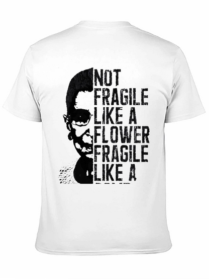 Camiseta Negra RBG No Frágil Como una Flor