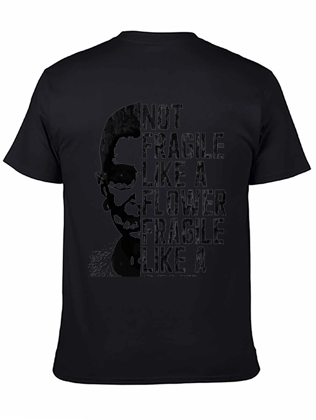 Camiseta Negra RBG No Frágil Como una Flor
