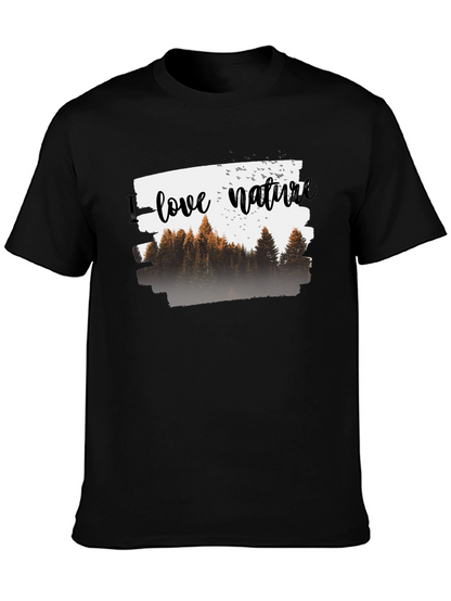 Camiseta Negra Hombre - Amo la Naturaleza