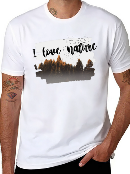 Camiseta Negra Hombre - Amo la Naturaleza