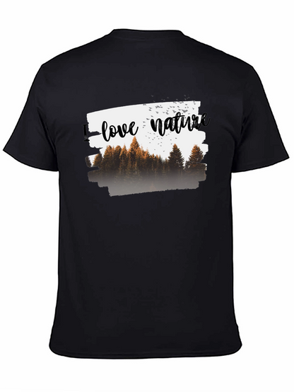 Camiseta Negra Hombre - Amo la Naturaleza