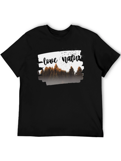 Camiseta Negra Hombre - Amo la Naturaleza