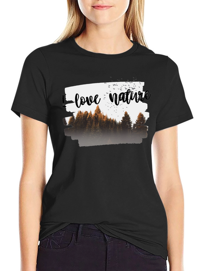 Camiseta Negra Hombre - Amo la Naturaleza