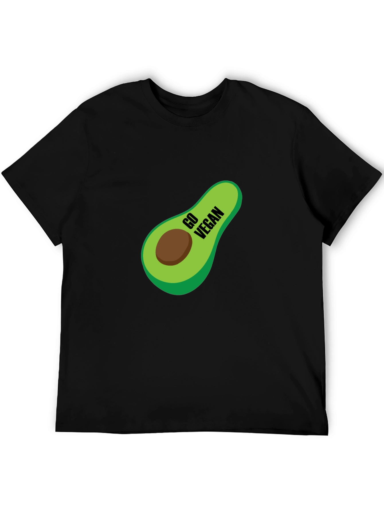 Camiseta Negra Vegana con Aguacate