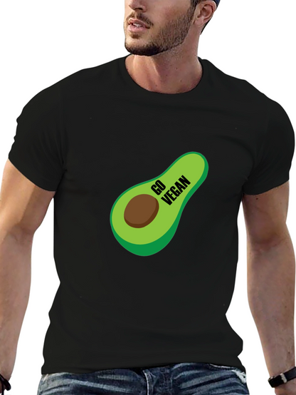 Camiseta Negra Vegana con Aguacate