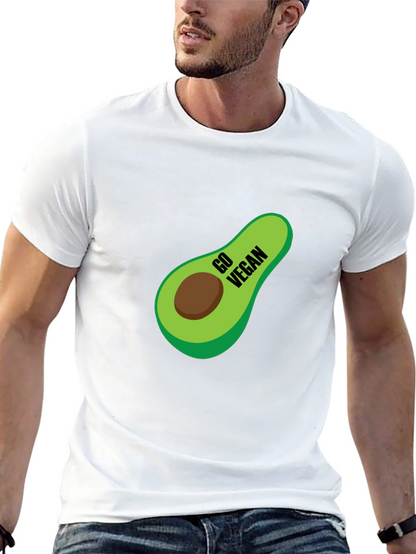 Camiseta Negra Vegana con Aguacate