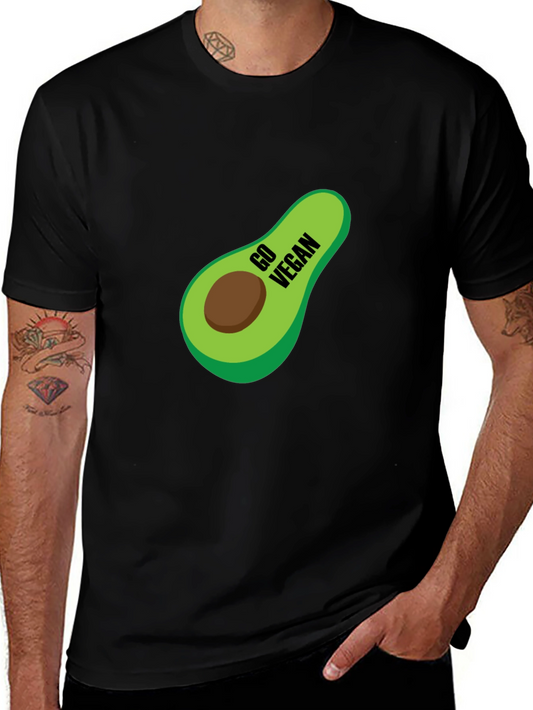 Camiseta Negra Vegana con Aguacate