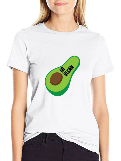 Camiseta Negra Vegana con Aguacate