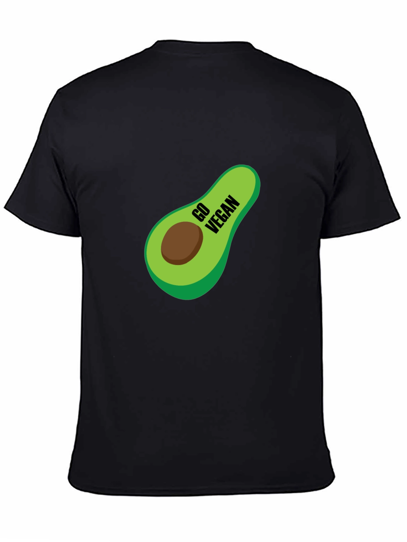 Camiseta Negra Vegana con Aguacate