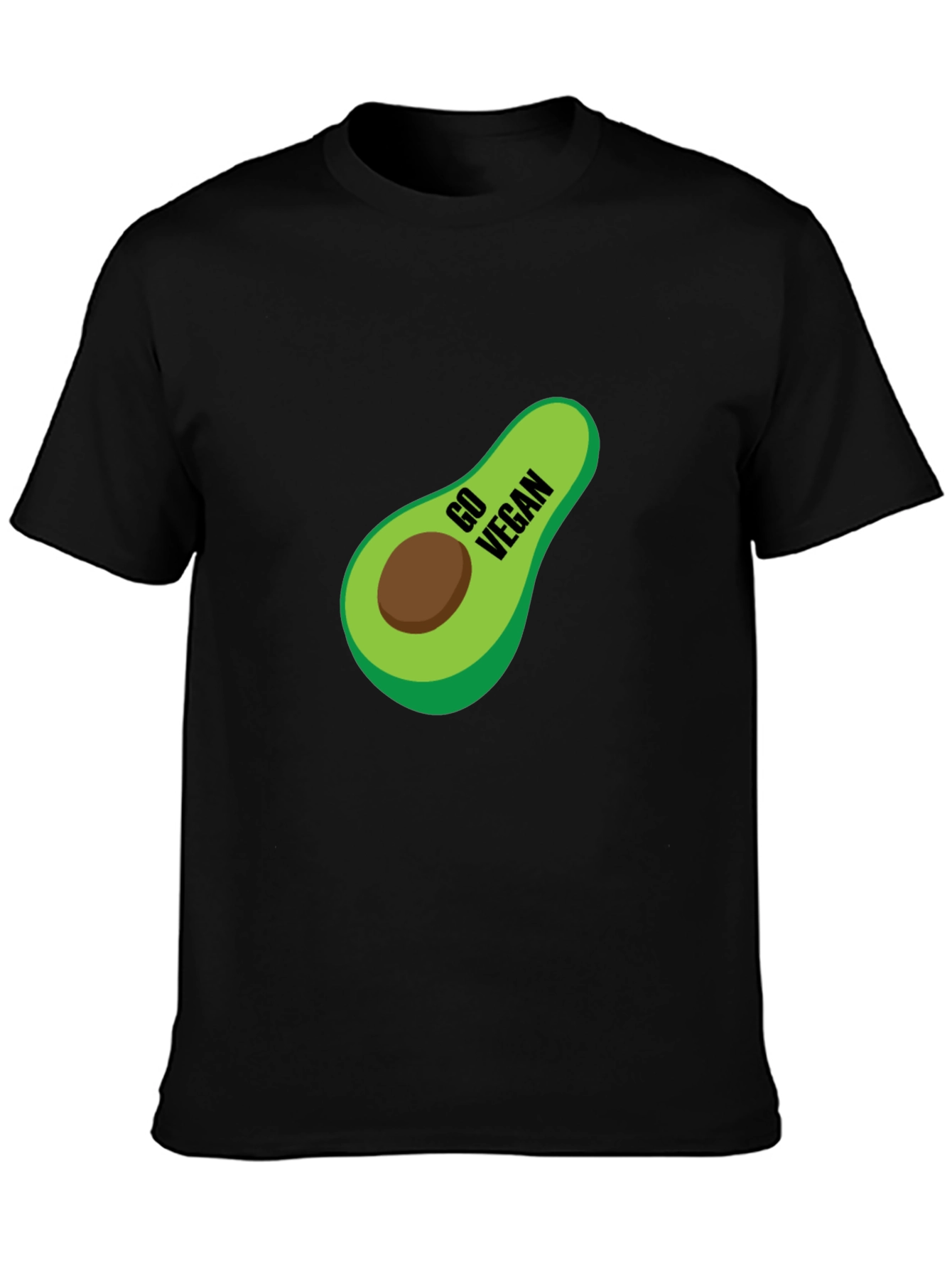 Camiseta Negra Vegana con Aguacate