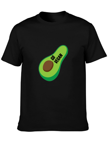 Camiseta Negra Vegana con Aguacate