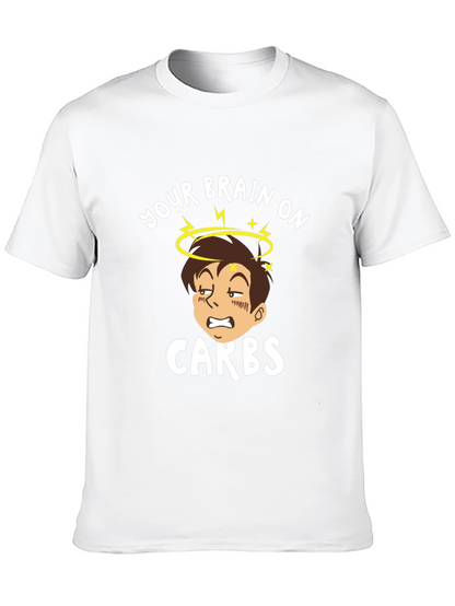 Camiseta Negra Tu Cerebro con Carbohidratos