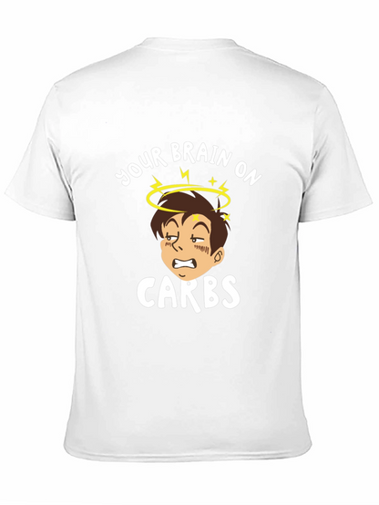 Camiseta Negra Tu Cerebro con Carbohidratos