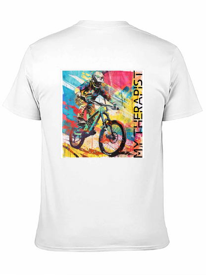 Camiseta Negra My Therapist para Bicicleta de Montaña