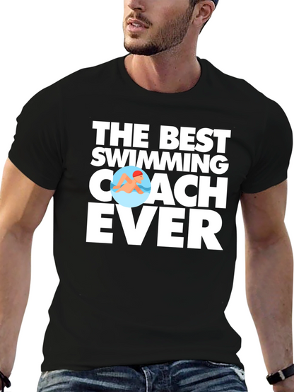 Camiseta Negra: El Mejor Entrenador de Natación