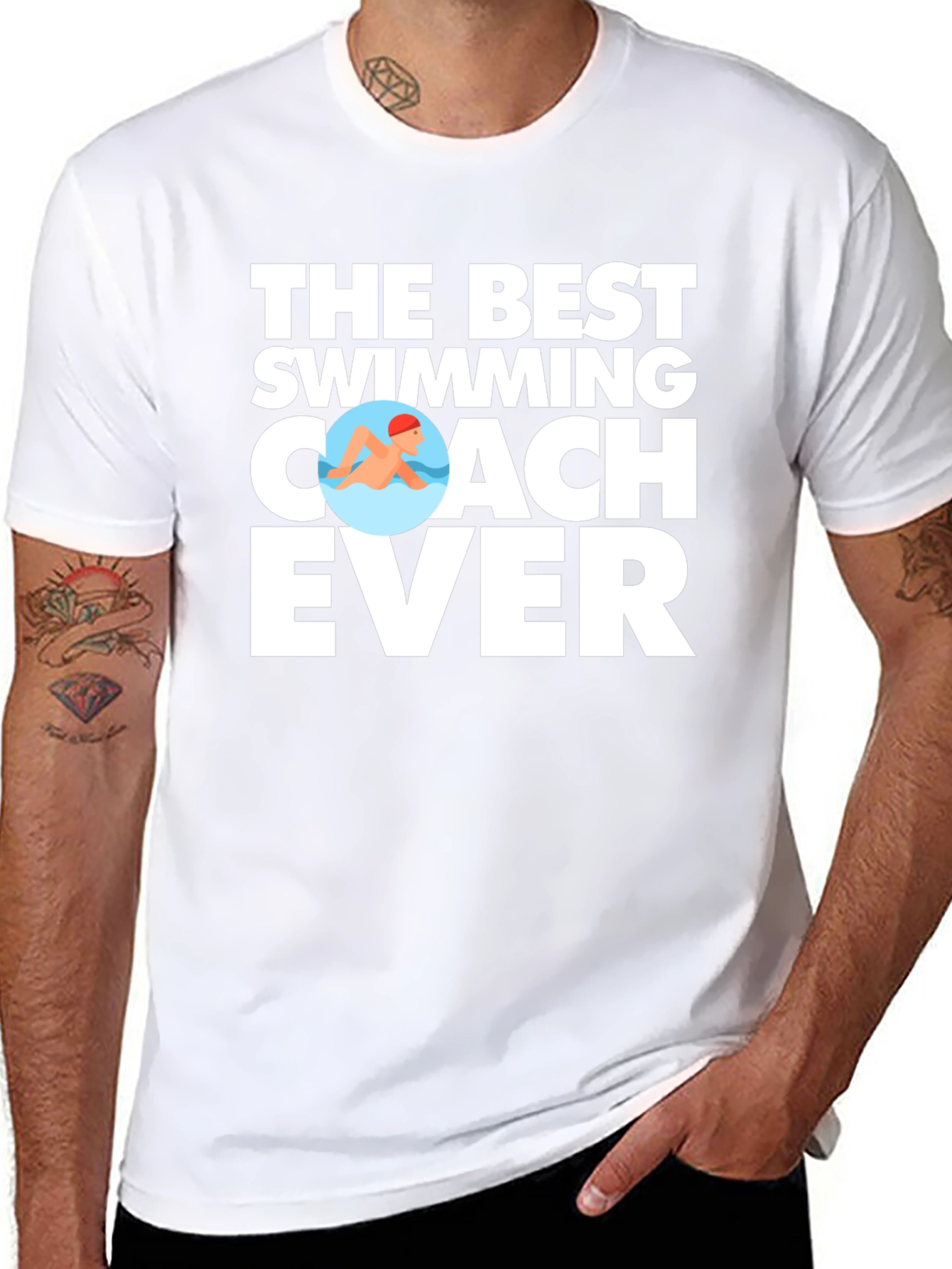 Camiseta Negra: El Mejor Entrenador de Natación