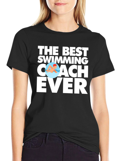 Camiseta Negra: El Mejor Entrenador de Natación