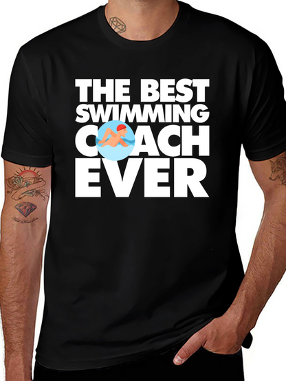 Camiseta Negra: El Mejor Entrenador de Natación