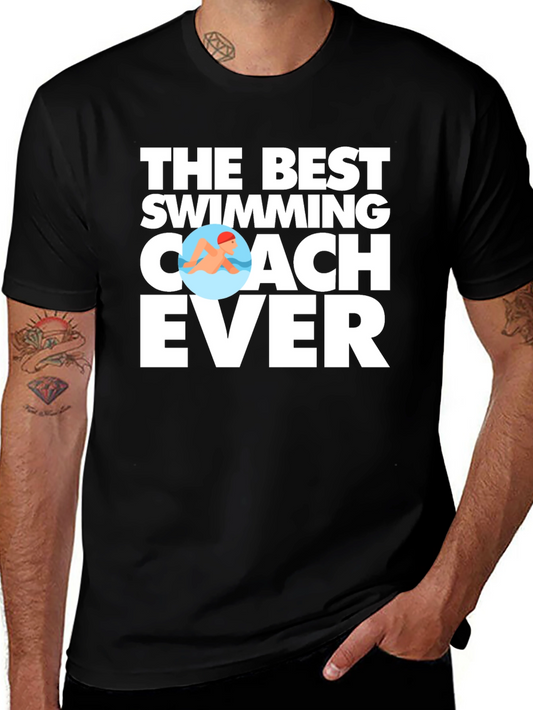 Camiseta Negra: El Mejor Entrenador de Natación