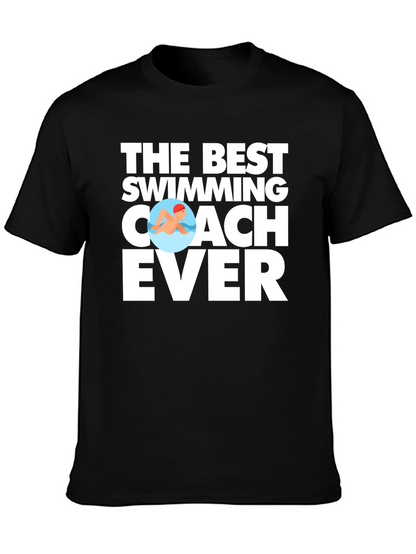 Camiseta Negra: El Mejor Entrenador de Natación