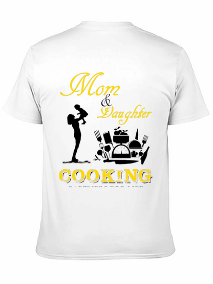 Camiseta Negra Mamá & Hija Cocinando