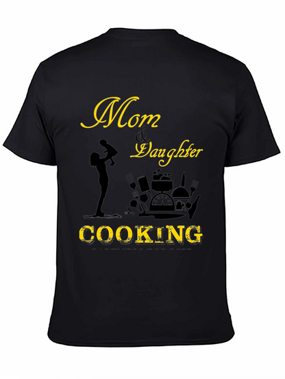 Camiseta Negra Mamá & Hija Cocinando