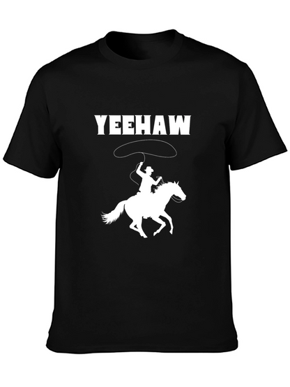 Camiseta Negra Yeehaw Cowboy