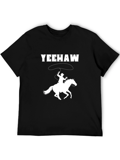 Camiseta Negra Yeehaw Cowboy