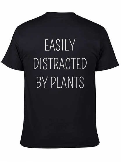 Camiseta Negra: Fácilmente Distraído por las Plantas