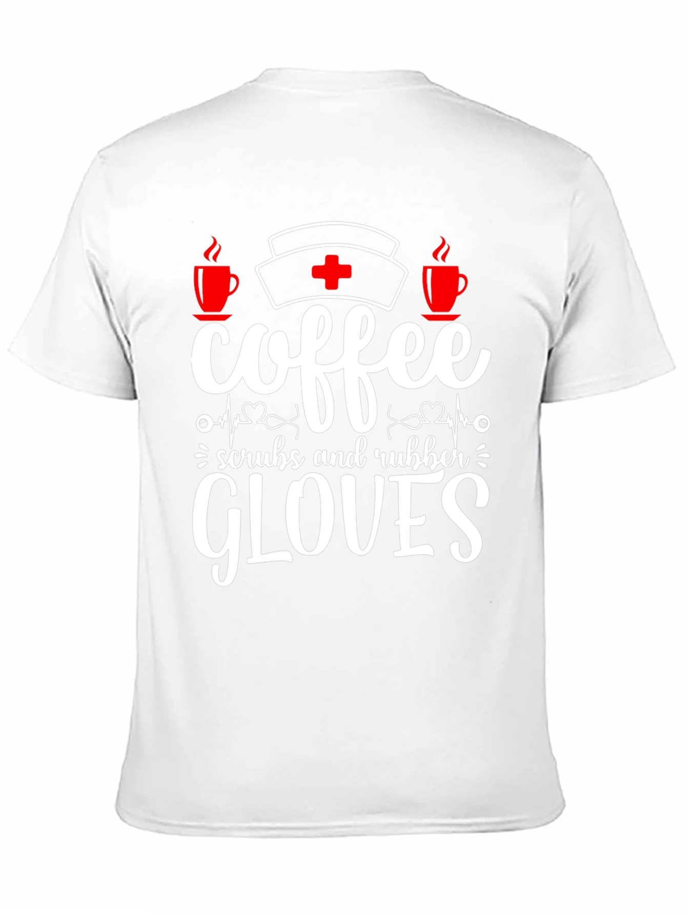 Camiseta Coffee Scrubs Rubber Gloves para enfermeras