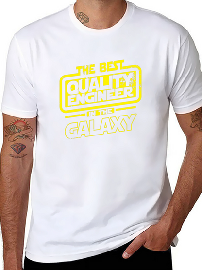 Camiseta Negra The Best Quality Engineer in the Galaxy