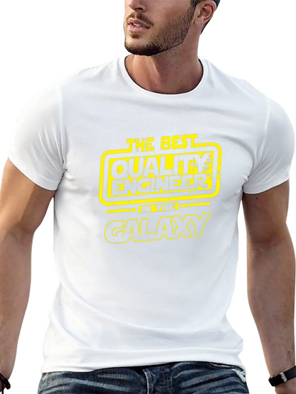 Camiseta Negra The Best Quality Engineer in the Galaxy