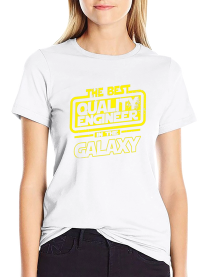 Camiseta Negra The Best Quality Engineer in the Galaxy