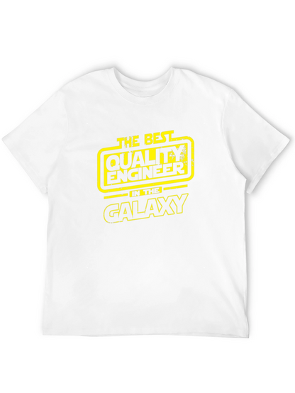 Camiseta Negra The Best Quality Engineer in the Galaxy