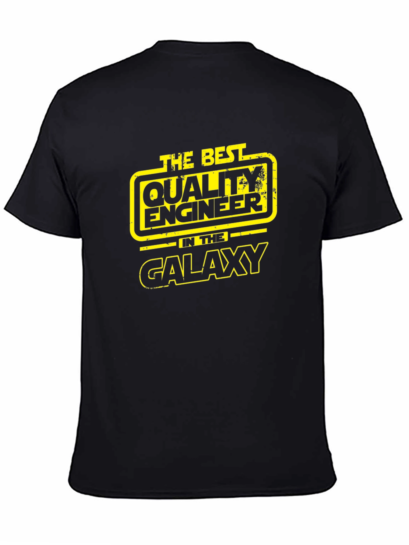 Camiseta Negra The Best Quality Engineer in the Galaxy