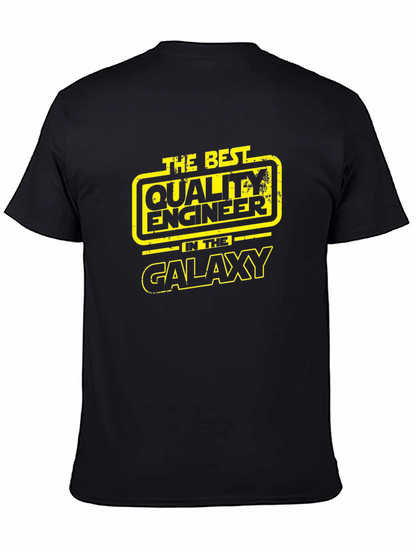 Camiseta Negra The Best Quality Engineer in the Galaxy