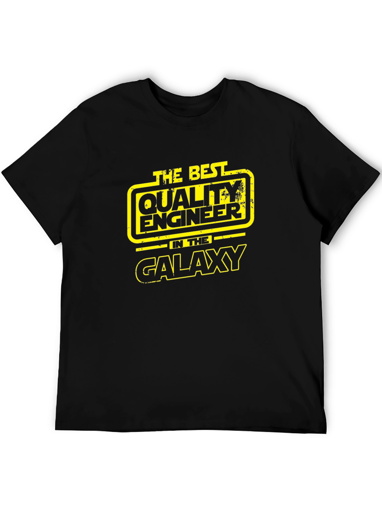 Camiseta Negra The Best Quality Engineer in the Galaxy