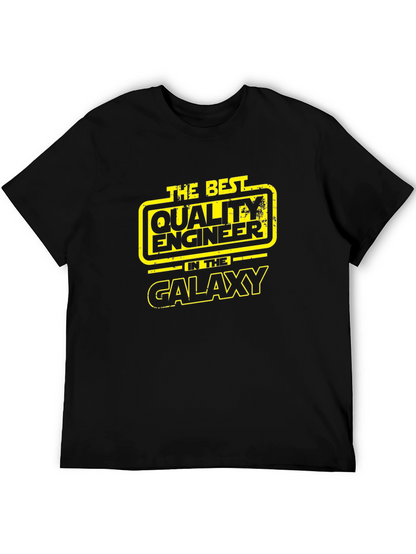 Camiseta Negra The Best Quality Engineer in the Galaxy