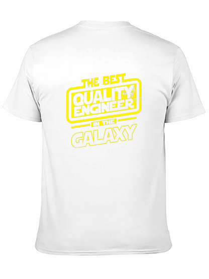 Camiseta Negra The Best Quality Engineer in the Galaxy