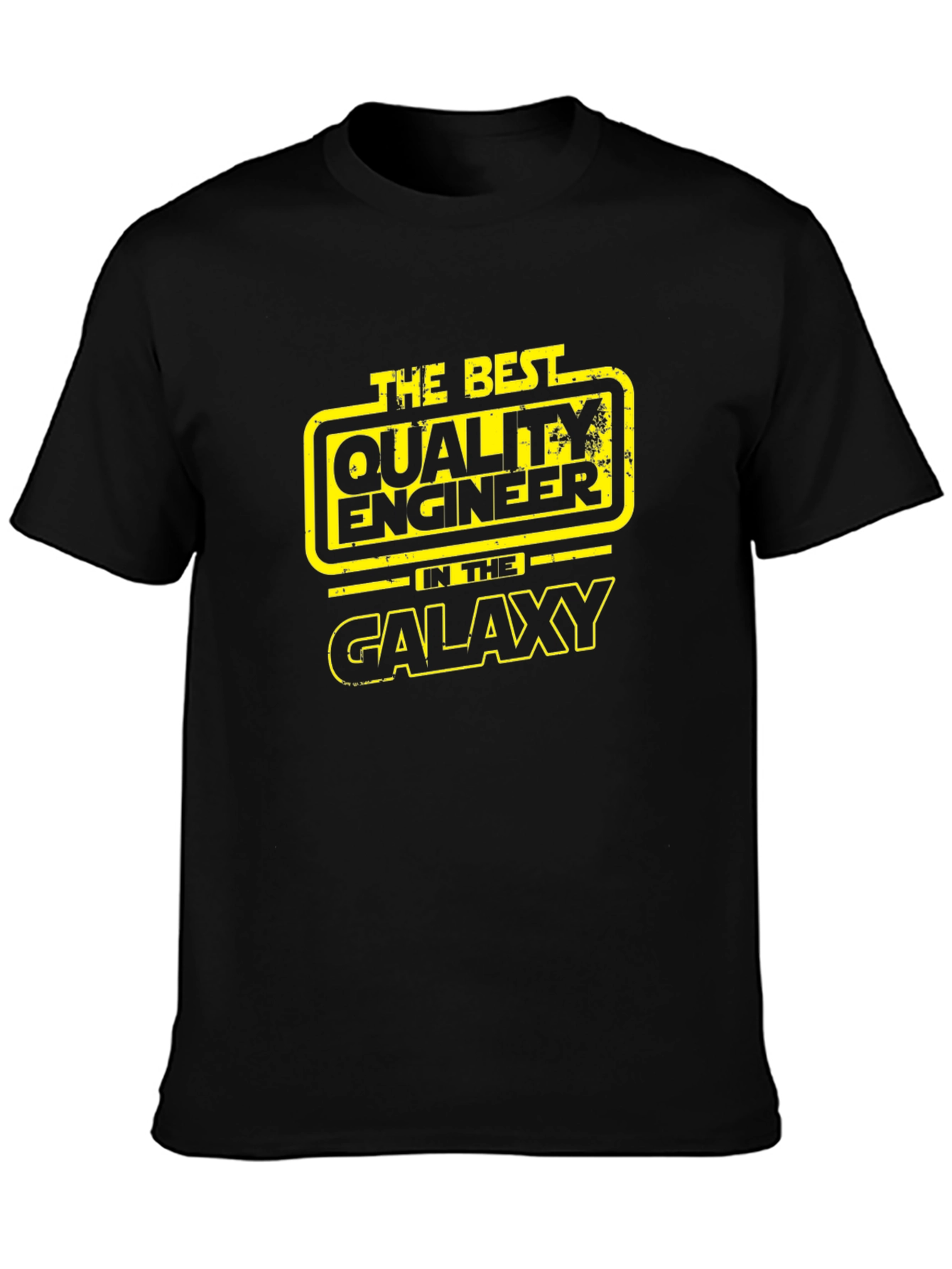 Camiseta Negra The Best Quality Engineer in the Galaxy