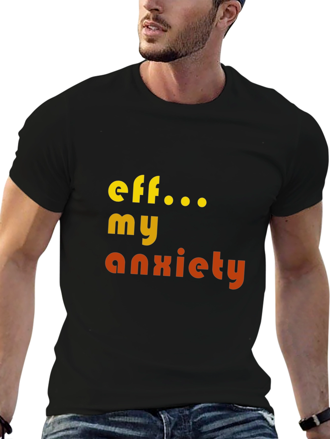 Camiseta Eff... My Anxiety Negra Unisex