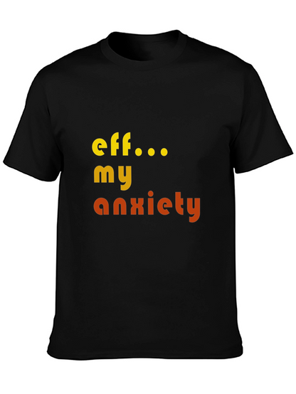 Camiseta Eff... My Anxiety Negra Unisex