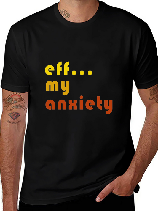 Camiseta Eff... My Anxiety Negra Unisex
