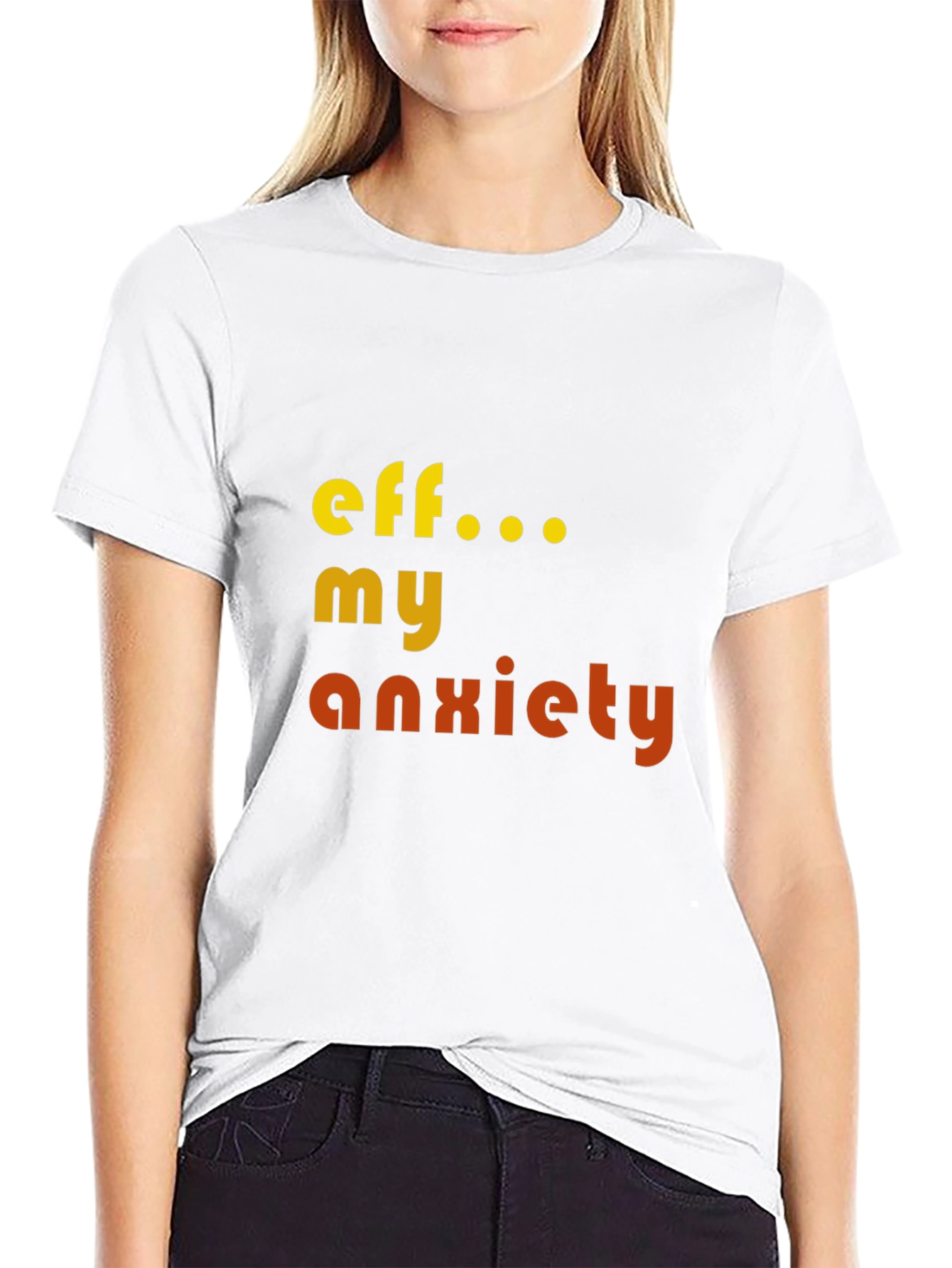 Camiseta Eff... My Anxiety Negra Unisex